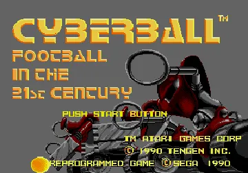 Cyberball (World) screen shot title